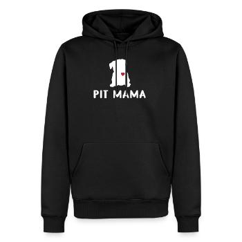 Pit maman pit bull maman animal de compagnie adoption chien - Sweat à capuche Premium bio Homme - noir - Devant - Nico (187cm)