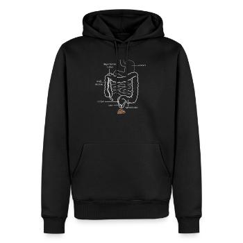 Darm Verdauung Kacke Scheiße Kot witzig - Männer Premium Bio Hoodie - Schwarz - Vorne - Nico (187cm)