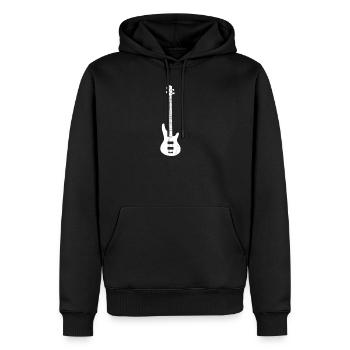 Gitarre und E-Gitarre Symbol - Männer Premium Bio Hoodie - Schwarz - Vorne - Nico (187cm)