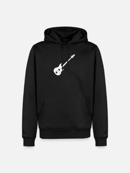 Guitar and electric guitar symbol - Men’s Premium Organic Hoodie - black