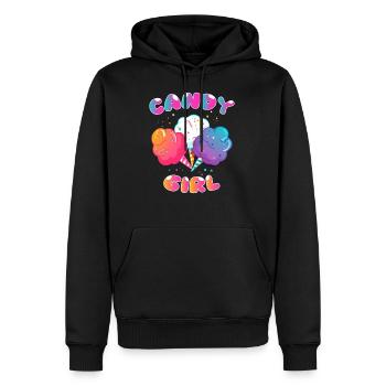 Candy Girl barbe à papa fille crème glacée cadeau - Sweat à capuche Premium bio Homme - noir - Devant - Nico (187cm)