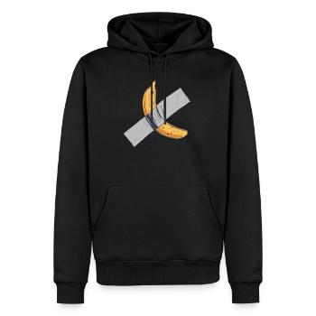 Banane collée avec du ruban adhésif - Sweat à capuche Premium bio Homme - noir - Devant - Nico (187cm)
