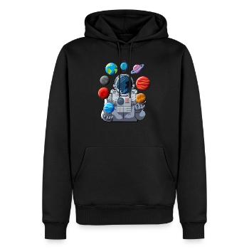 Astronaut Planet Jongleur - Männer Premium Bio Hoodie - Schwarz - Vorne - Nico (187cm)