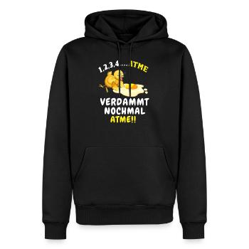 Atme verdammt nochmal atme lustiges Küken - Männer Premium Bio Hoodie - Schwarz - Vorne - Nico (187cm)