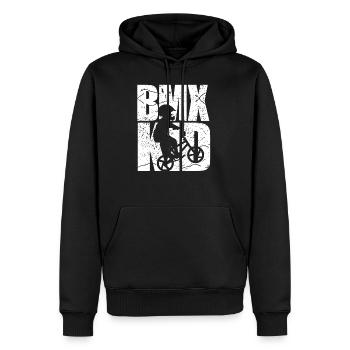 BMX Vélo Vélo Enfant - Sweat à capuche Premium bio Homme - noir - Devant - Nico (187cm)