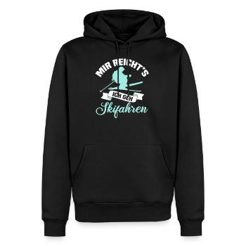 Lustig Ski Skier Berge Skifahren Geschenk - Männer Premium Bio Hoodie - Schwarz - Vorne - Nico (187cm)