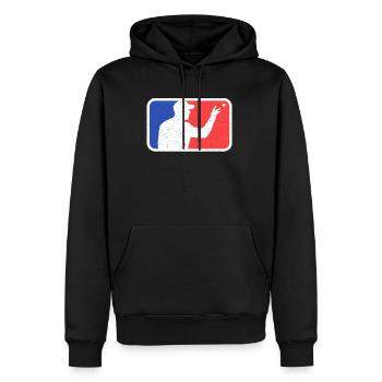 Beer Pong Design Gift Party Drinking Game - Men’s Premium Organic Hoodie - black - Front - Nico (187cm)