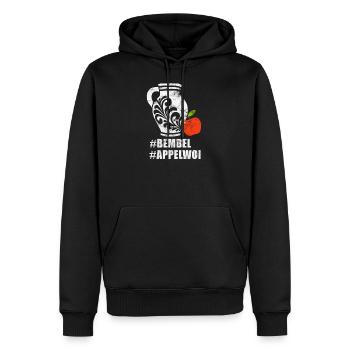Hessischer Äppelwoi Bembel Lustiges Hessen - Männer Premium Bio Hoodie - Schwarz - Vorne - Nico (187cm)