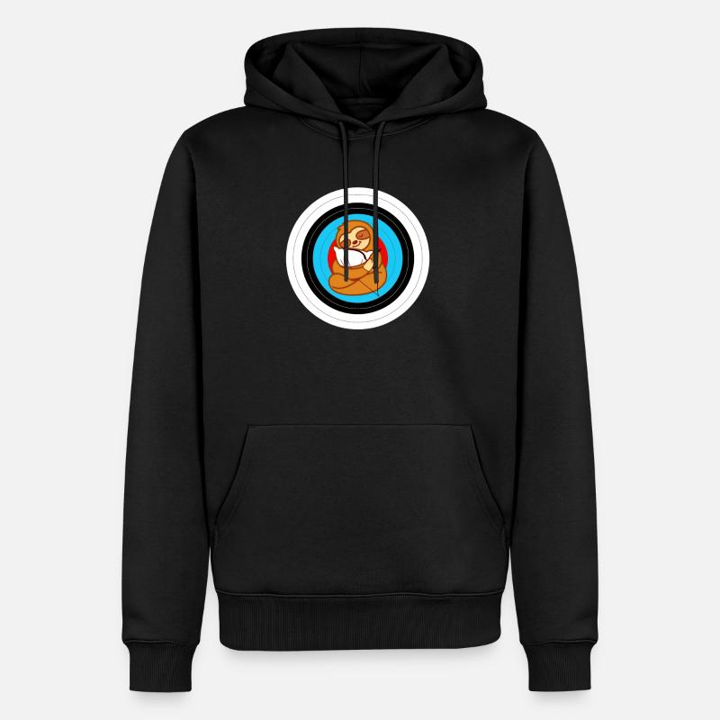Archery Funny - Männer Premium Bio Hoodie - Schwarz
