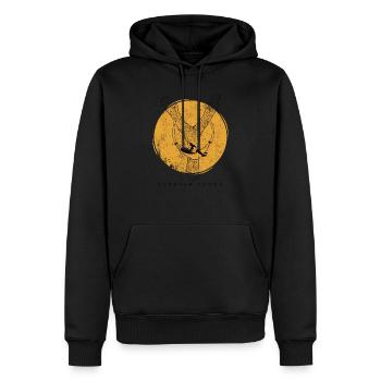 Forever Young Slingshot Hammock Moon impression - Sweat à capuche Premium bio Homme - noir - Devant - Nico (187cm)