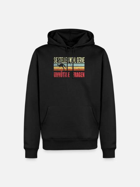Fragen Känguru - Männer Premium Bio Hoodie - Schwarz
