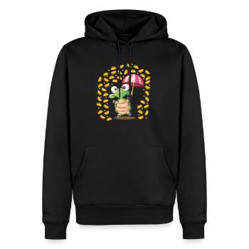 Il pleut des tortues tacos cuisine mexicaine - Sweat à capuche Premium bio Homme - noir - Devant - Nico (187cm)
