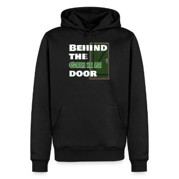 Behind the green door - Männer Premium Bio Hoodie - Schwarz - Vorne - Nico (187cm)