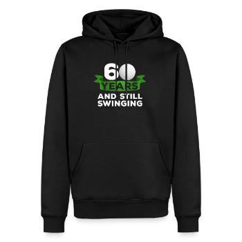 60 Jahre Golfer 60. Geburtstag Golf Golfspieler - Männer Premium Bio Hoodie - Schwarz - Vorne - Nico (187cm)