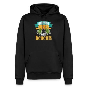 Ananas Swinger Perverses Ehepaar Swinging Sex - Männer Premium Bio Hoodie - Schwarz - Vorne - Nico (187cm)