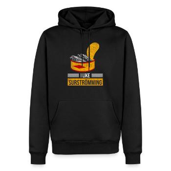 Conception de surf drôle - Sweat à capuche Premium bio Homme - noir - Devant - Nico (187cm)