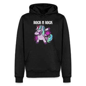 Motif de licorne Rock Dab pour femmes hommes enfants - Sweat à capuche Premium bio Homme - noir - Devant - Nico (187cm)