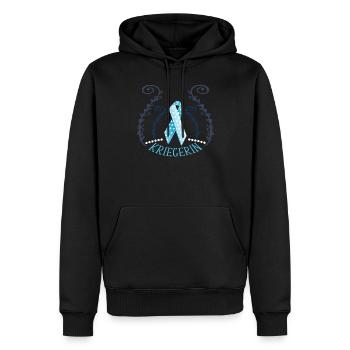Lipödem Lymphödem Schleife Schleife support - Männer Premium Bio Hoodie - Schwarz - Vorne - Nico (187cm)