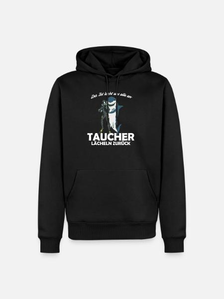 Taucher lächeln zurück - Männer Premium Bio Hoodie - Schwarz