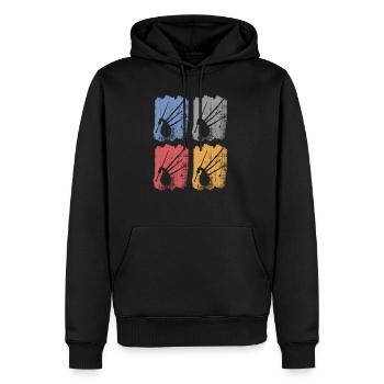 Bagpipes - Men’s Premium Organic Hoodie - black - Front - Nico (187cm)
