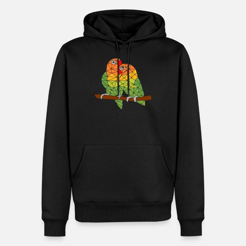 Couple de tourtereaux - Sweat à capuche Premium bio Homme - noir