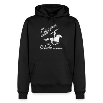 Voltigieren - Männer Premium Bio Hoodie - Schwarz - Vorne - Nico (187cm)