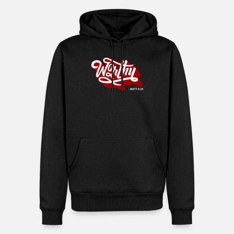 Cadeau chrétien - Sweat à capuche Premium bio Homme - noir