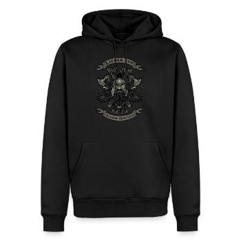odins wolf viking celtic walhalla - Men’s Premium Organic Hoodie - black - Front - Nico (187cm)