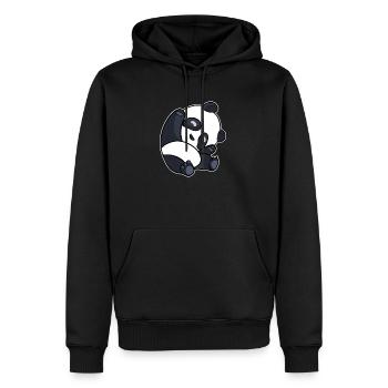 Panda Kind Tierliebhaber Geschenk - Männer Premium Bio Hoodie - Schwarz - Vorne - Nico (187cm)