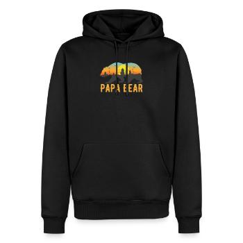 Papa Bear - Conception graphique de cadeau de fête des pères cool - Sweat à capuche Premium bio Homme - noir - Devant - Nico (187cm)