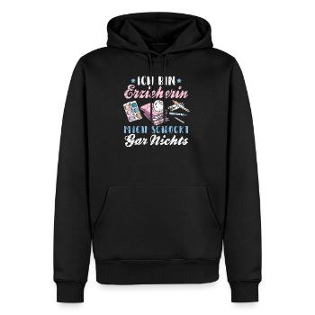 Lustiges Erzieherin Kinder Kindergarten Geschenk - Männer Premium Bio Hoodie - Schwarz - Vorne - Nico (187cm)