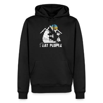 Je déteste les gens Je mange des gens Camping Geschnek Randonnée - Sweat à capuche Premium bio Homme - noir - Devant - Nico (187cm)