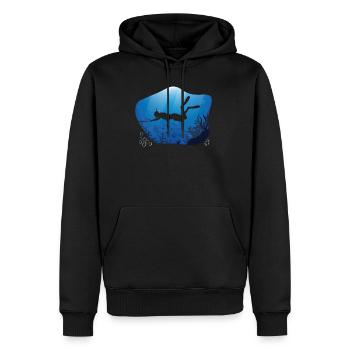 Apnea Graphic Apnea Diver Apnea Diving Ocean - Men’s Premium Organic Hoodie - black - Front - Nico (187cm)