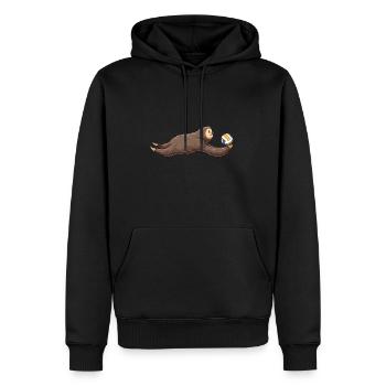 Joueur de volley-ball paresseux mignon - Sweat à capuche Premium bio Homme - noir - Devant - Nico (187cm)