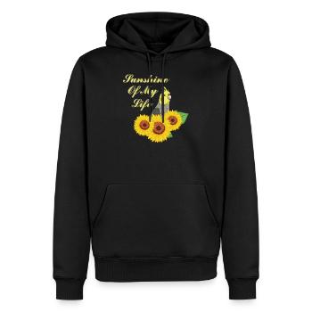 Oiseau calopsitte drôle - Sweat à capuche Premium bio Homme - noir - Devant - Nico (187cm)