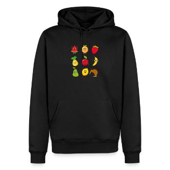 Kiwi Vogel Neuseeland Lustig - Männer Premium Bio Hoodie - Schwarz - Vorne - Nico (187cm)