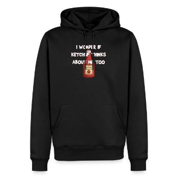 Ketchup Junkie Sucht Grillen Tomate Essen Dip - Männer Premium Bio Hoodie - Schwarz - Vorne - Nico (187cm)