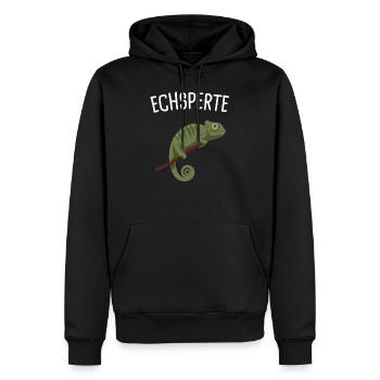 Echsperte Eidechse Reptil Geschenk - Männer Premium Bio Hoodie - Schwarz - Vorne - Nico (187cm)