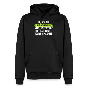 Lustig Physios Physiotherapeut Spruch Geschenk - Männer Premium Bio Hoodie - Schwarz - Vorne - Nico (187cm)