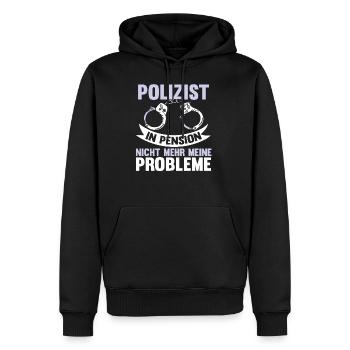 Lustig Polizei Rente Polizist Spruch Geschenk - Männer Premium Bio Hoodie - Schwarz - Vorne - Nico (187cm)