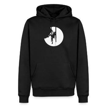 Escalade grimpeurs bloc rochers - Sweat à capuche Premium bio Homme - noir - Devant - Nico (187cm)