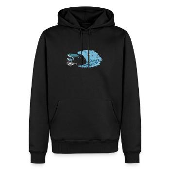 Sauvez l'océan du plastique - conception écologique - Sweat à capuche Premium bio Homme - noir - Devant - Nico (187cm)