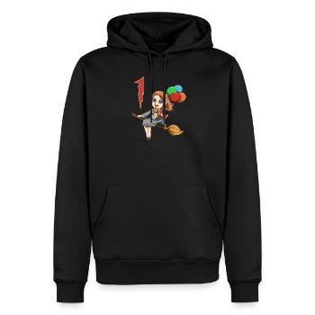 Hexen und Zauberin - 1 Jahr Kindergeburtstag - Männer Premium Bio Hoodie - Schwarz - Vorne - Nico (187cm)