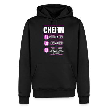 Chefin Chef Vorgesetzte Geschenk - Männer Premium Bio Hoodie - Schwarz - Vorne - Nico (187cm)