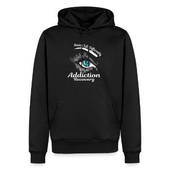 Addiction Recovery Tape Reclaim Addiction Ge - Sweat à capuche Premium bio Homme - noir - Devant - Nico (187cm)