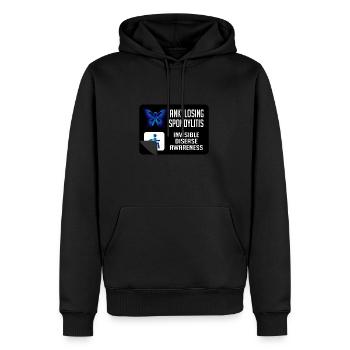 Arthrite papillon papillon spondylarthrite ankylosante - Sweat à capuche Premium bio Homme - noir - Devant - Nico (187cm)