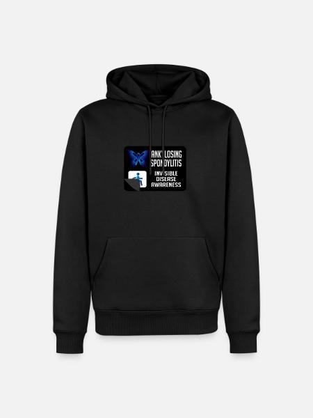 Ankylosing Spondylitis Butterfly Arthritis Kri - Men’s Premium Organic Hoodie - black