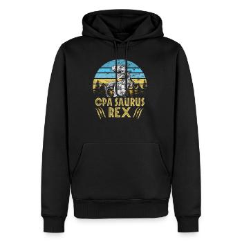 Opa Opasaurus Familie Vintage Retro Dinosaurier - Männer Premium Bio Hoodie - Schwarz - Vorne - Nico (187cm)