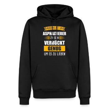 Asphaltierer Asphaltbauer Straßenbauer Geschenk - Männer Premium Bio Hoodie - Schwarz - Vorne - Nico (187cm)