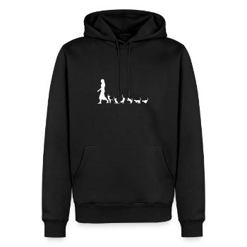 Cadeau d'amant de chat Lady Cats Pet - Sweat à capuche Premium bio Homme - noir - Devant - Nico (187cm)